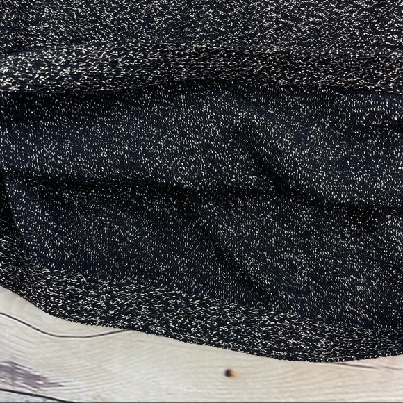 Nanette Lepore Metallic Black Gold A line Skirt Slip On Womens Unlined Size M - Picture 6 of 8